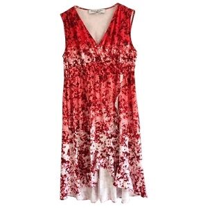 Victoria Harbour Dress Floral Surplice Ruffle Hem Size XL